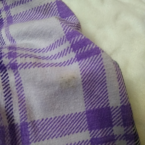 💜 Girls Purple Plaid Tie Front Tunic Lightweight Top Size Medium (10/12) - Picture 6 of 6
